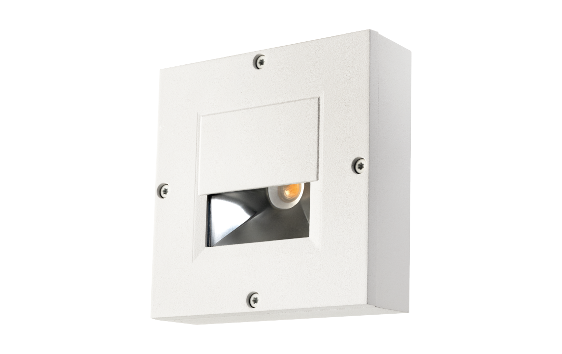Callisto Wall Square Weiss 130lm 2700K Ra>80 Phasenabschnittsdimmung