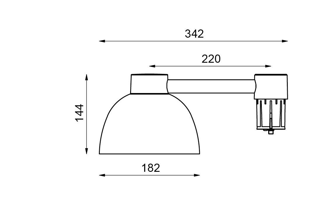 Herning Mini Ø60 Grau Mastkopf 580/620/1220/1300lm 3000/4000K Ra>80 Phasenabschnittsdimmung