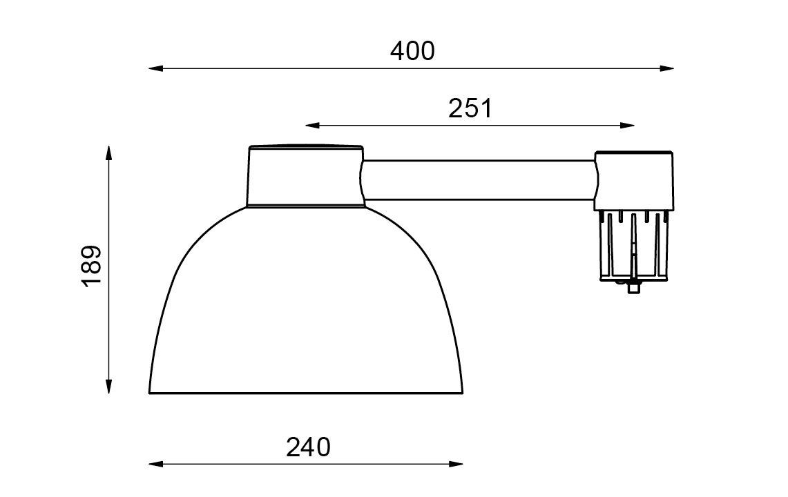 Herning Midi Ø60 Grau Mastkopf 1060/1140/1770/1920lm 3000/4000K Ra>80 Phasenabschnittsdimmung