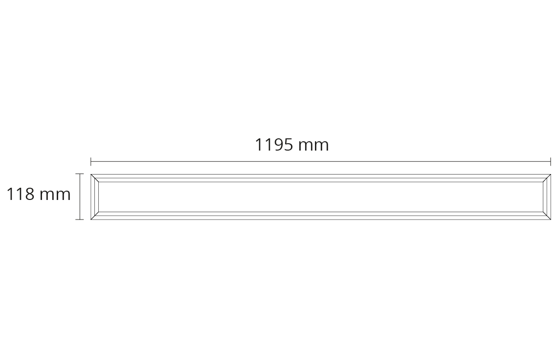 Sense Line 120x1200 Weiss Linect 2460lm 4000K Ra>80 DALI-2 - SG Armaturen