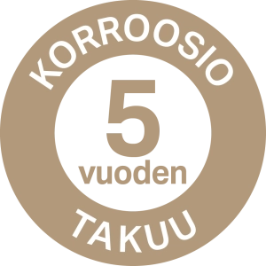 5 vuotta corrosion warranty
