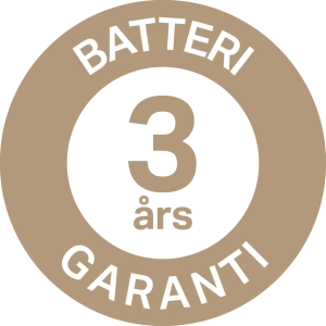 5 år, batteri: 3 år Batteri
