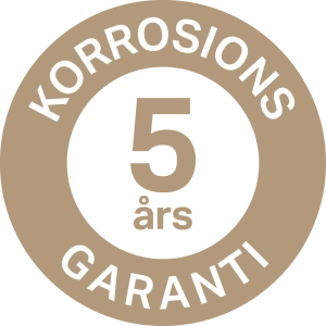 5 år corrosion warranty